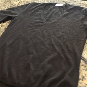 Long sleeve, brown, v neck, cashmere sweater
